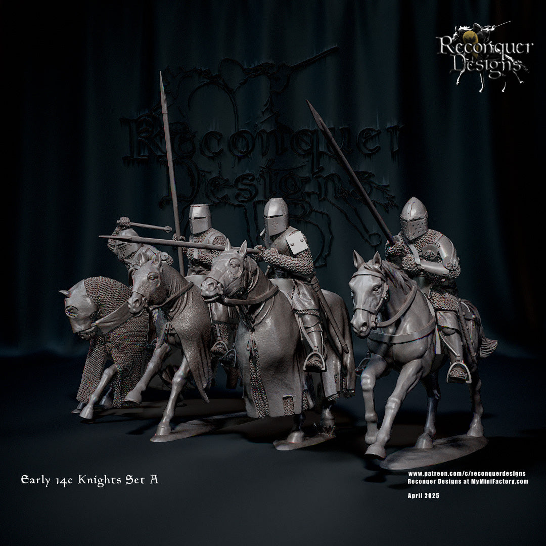 Early C14th Knights Set A, Mounted