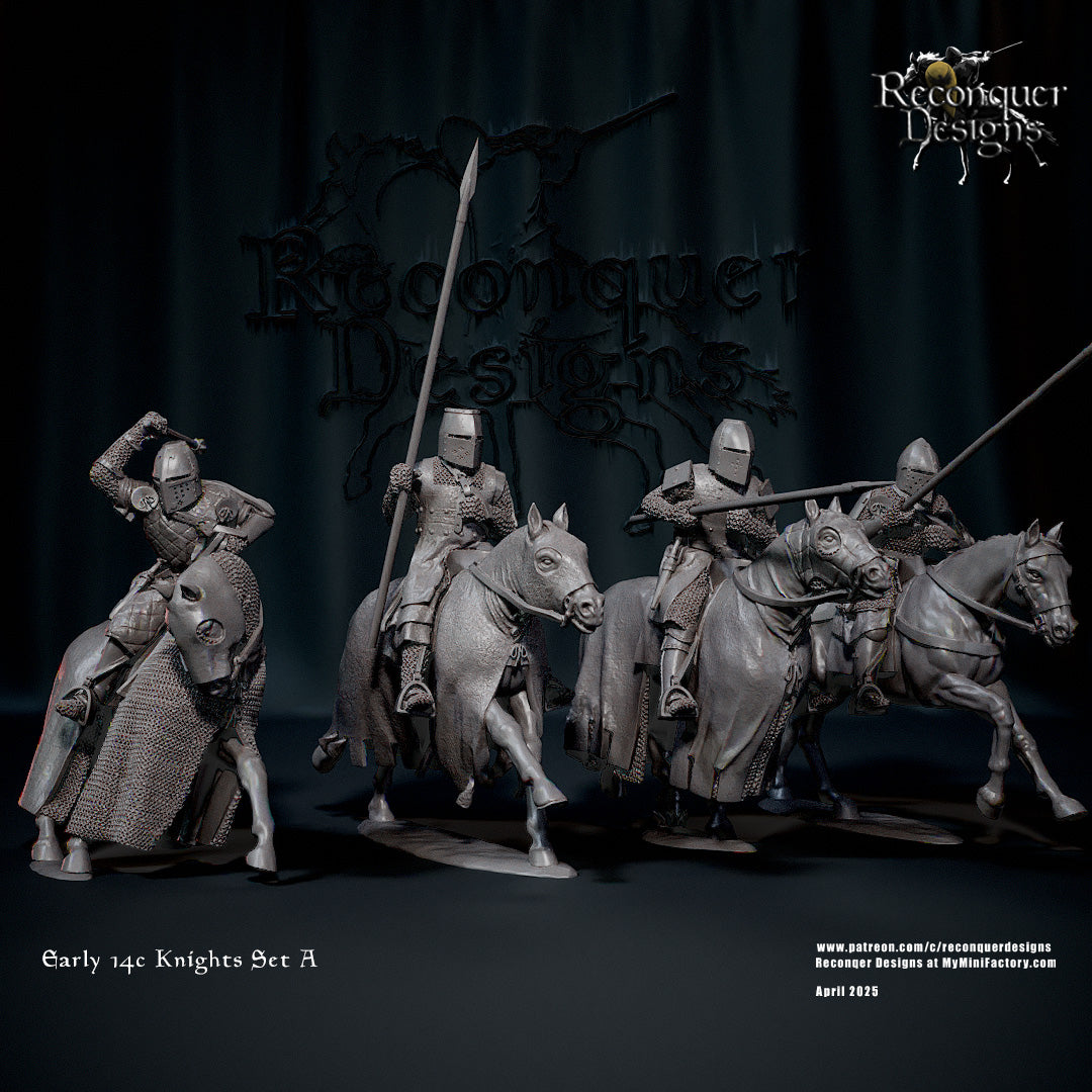 Early C14th Knights Set A, Mounted