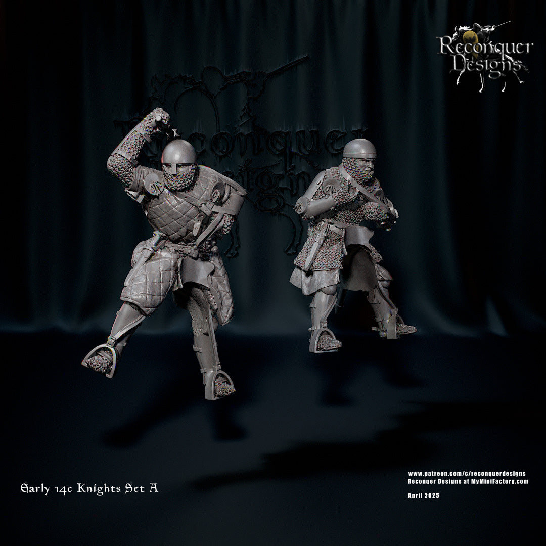 Early C14th Knights Set A, Mounted