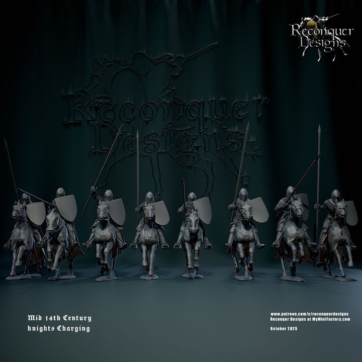 Mid C14th Knights Set A Charging