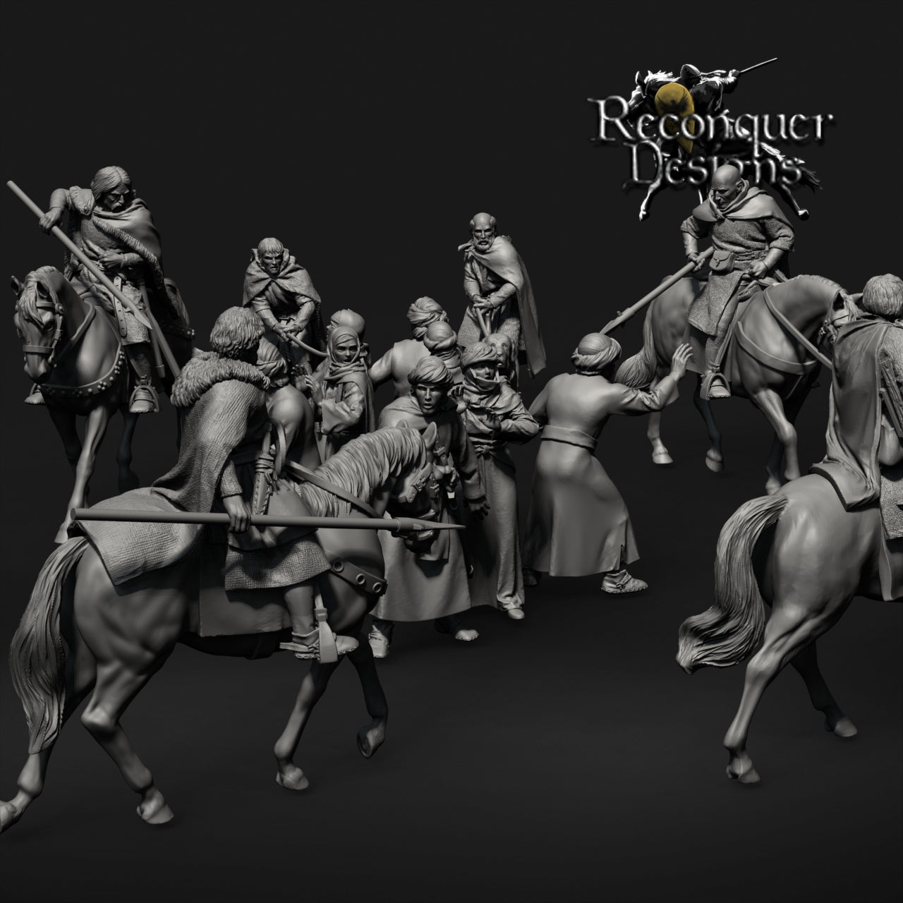 Spanish Mounted Hunting Party