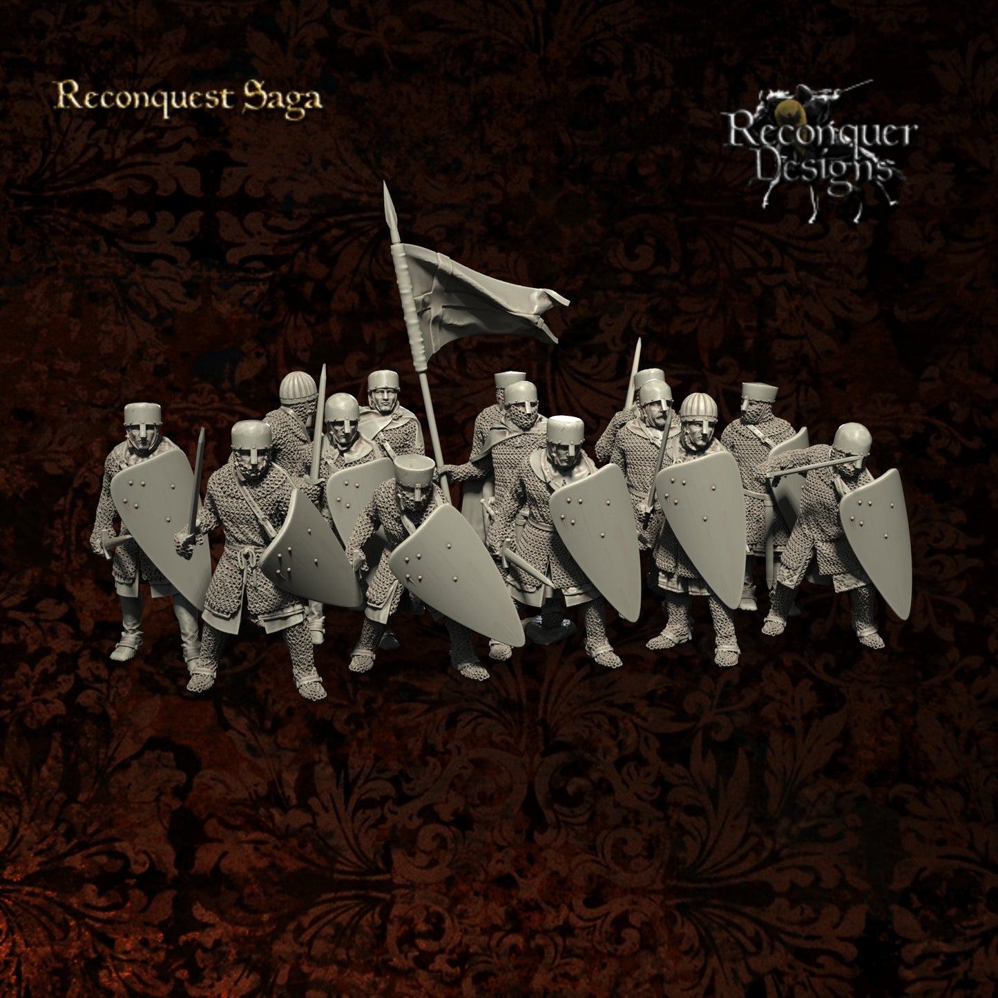 'Foreign' dismounted knights.