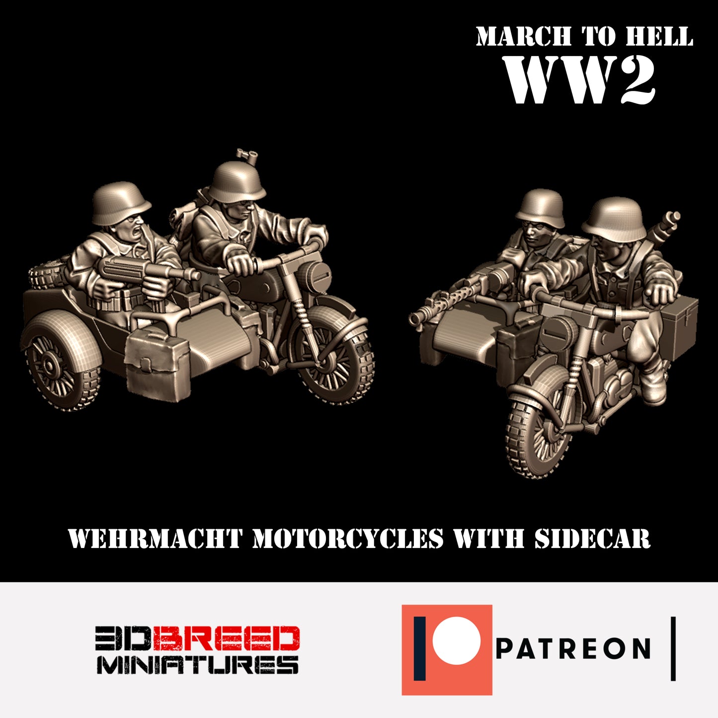 German Motorcycle with Sidecar