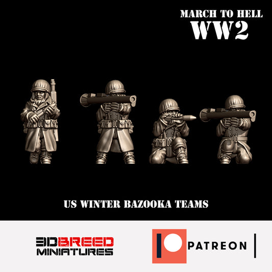 US GIs Bazooka Teams, Winter Coats