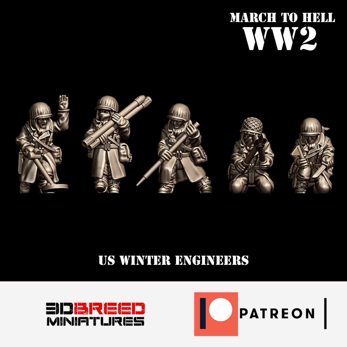 US GIs Engineers, Winter Coats