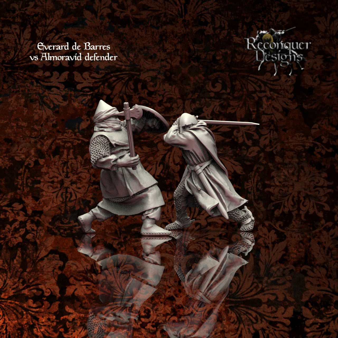 Everard de Barres fighting an Almoravid foot soldier