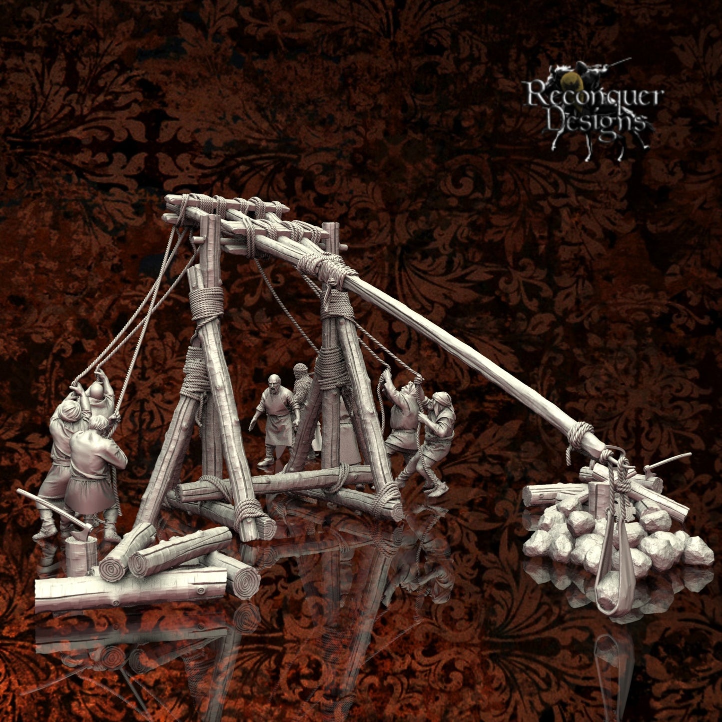 Traction Trebuchet and crew