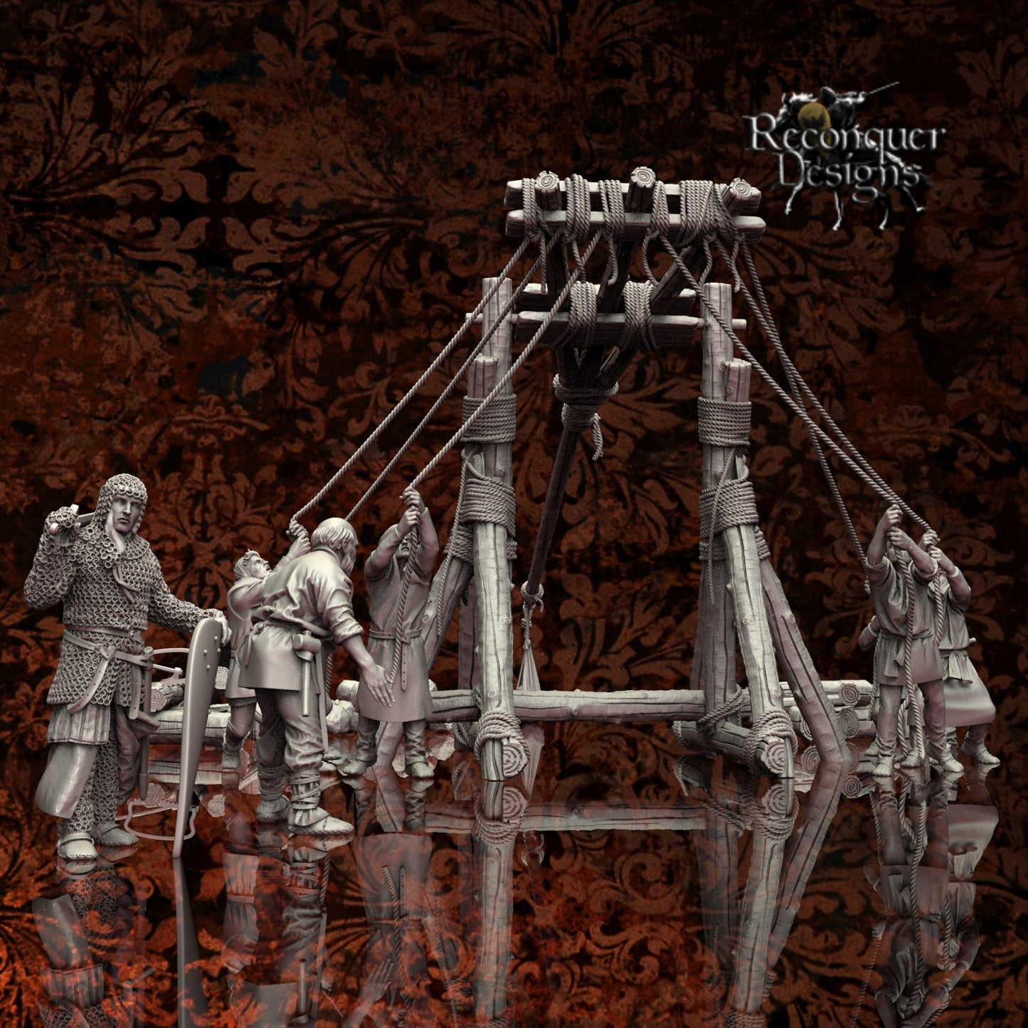 Traction Trebuchet and crew