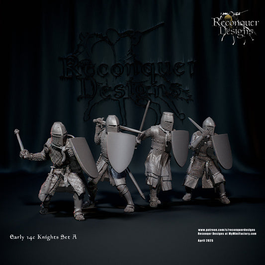 Early C14th Knights Set A, Dismounted