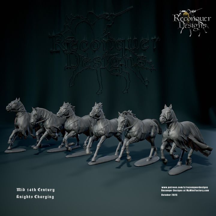 Mid C14th Knights Set A Charging