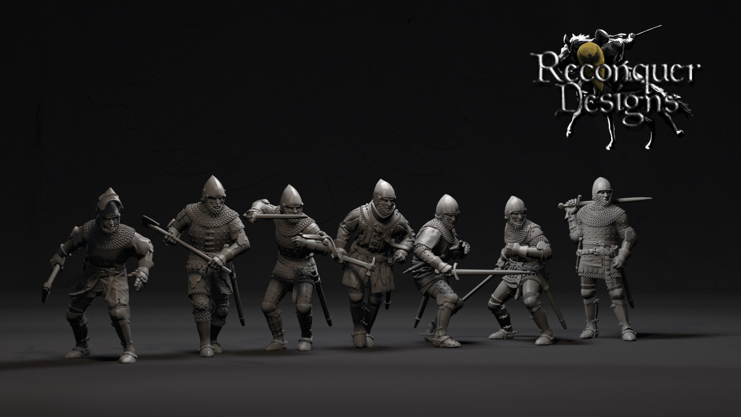 C14th Men at Arms, Dismounted