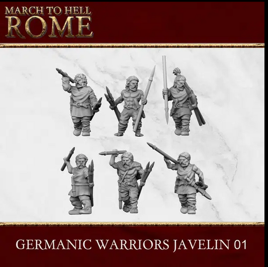 Germanic Warriors with javelins