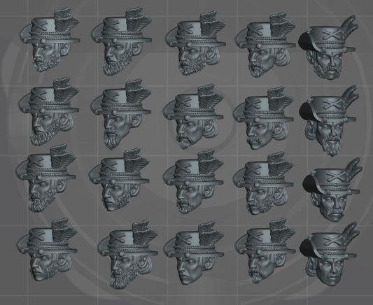 Union Infantry Heads - Hardee Officer