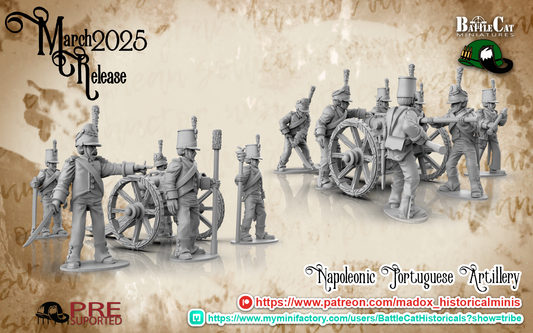 Portuguese Napoleonic Artillery Pieces and Crew