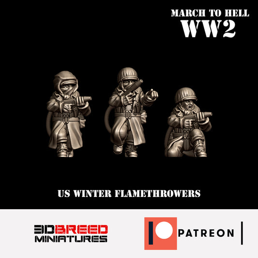 US GIs Flamethrowers, Winter Coats