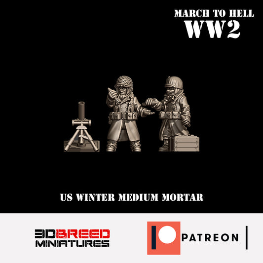 US GIs 81mm Mortar, Winter Coats